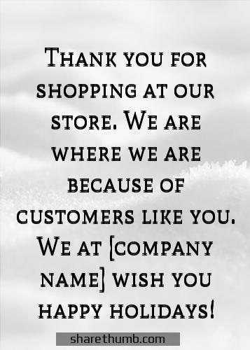 happy holidays message for customers